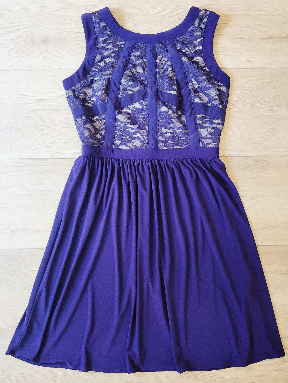 R&M Richards Dress Purple Plum Matte Jersey Evening Gown 8 NWOT